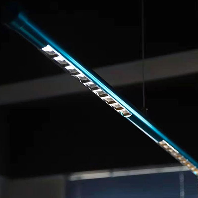 Lámpara de lámpara de aluminio de estilo simple Restaurante lineal de 1 luces Lámpara colgante