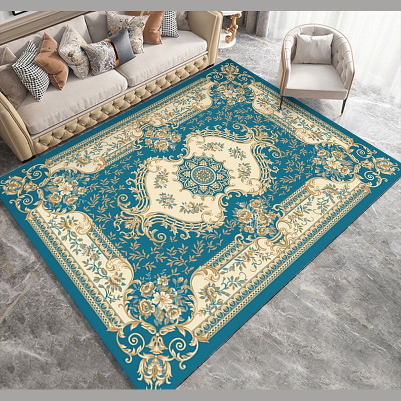 Antiek medaillon print Truug Polyester binnen tapijt tapijt Non-slip ruggebied Tapijt voor woonkamer