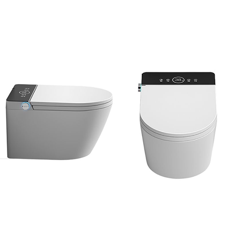 Contemporary White Wall Hung Toilet Set with Water Pressure Control
