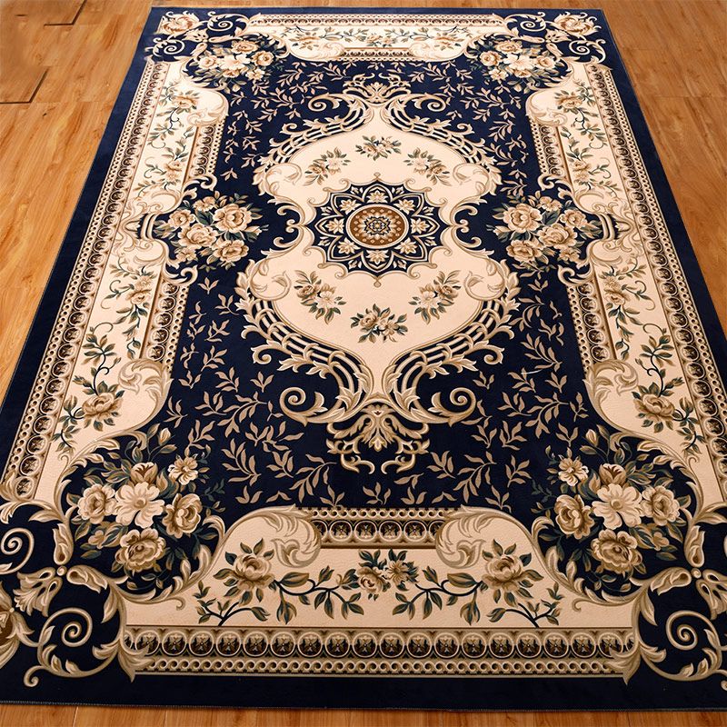 Fancy European Carpet Medallion Patroon Polyester Area Rug vlekbestendig Tapijt voor thuisdecoratie