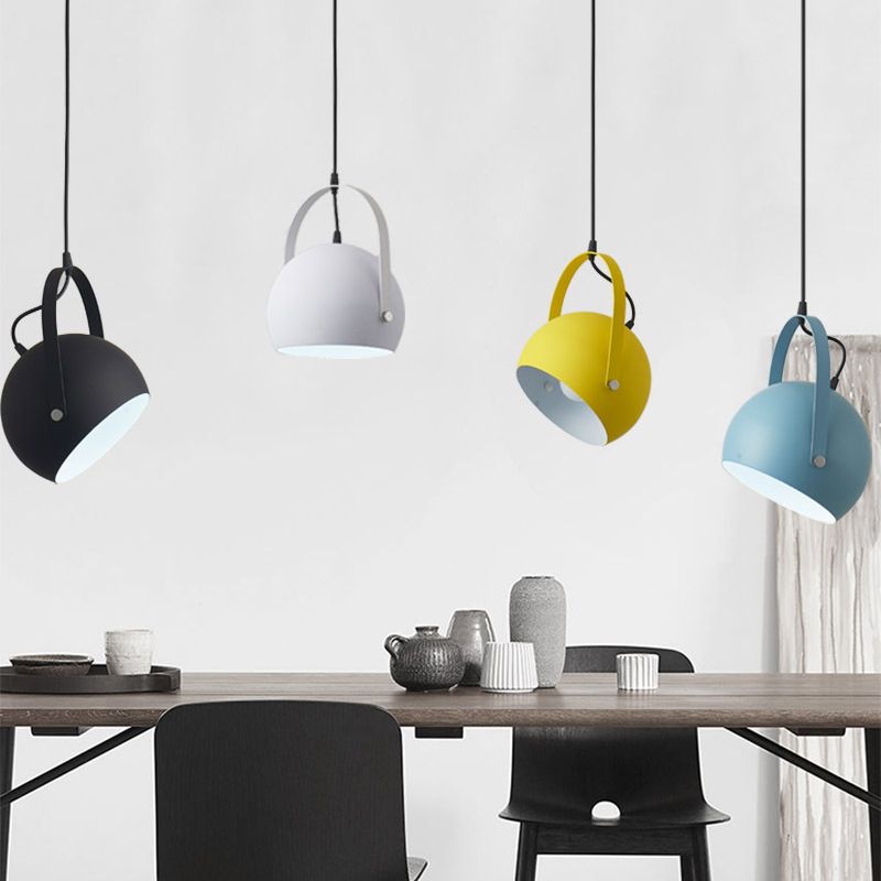 Modern Creative Macaron Pendant Light Lacquered Aluminium Hanging Lamp for Dining Rooom