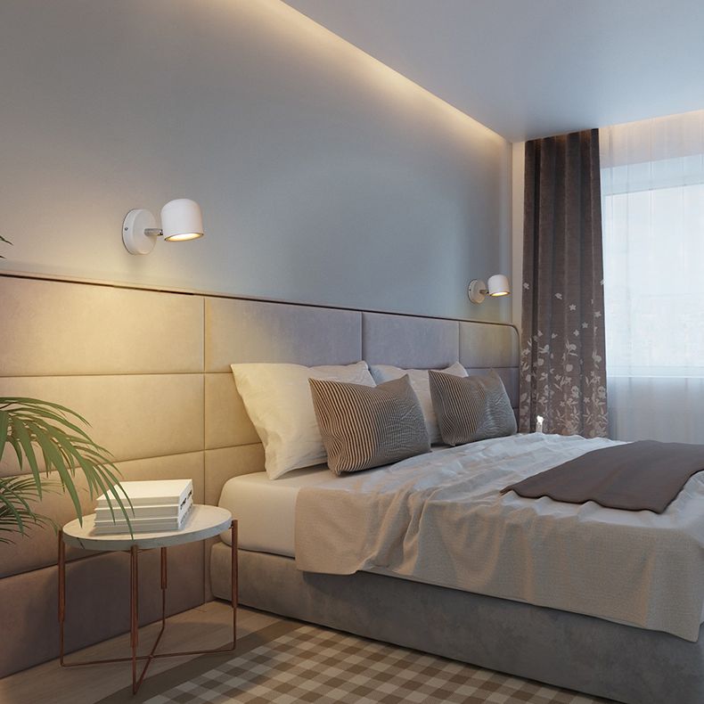 Armed Sconce Light Fixture Modern Minimalist Style Aluminum 1 Light Sconces