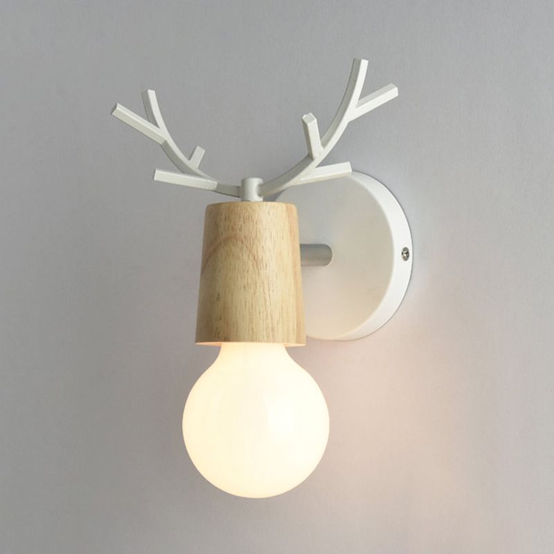 1 Light Wall Sconce Modern Macaron Style Metal Wall Lighting for Living Room