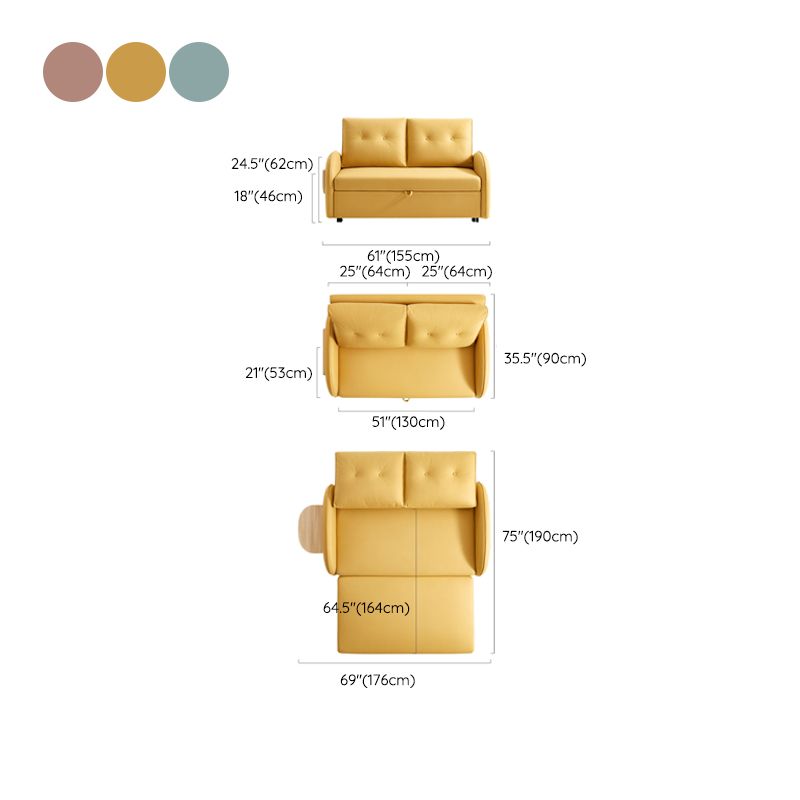 No Distressing Folding Sleeper Sofa Faux Leather Scandinavian Convertible Sofas