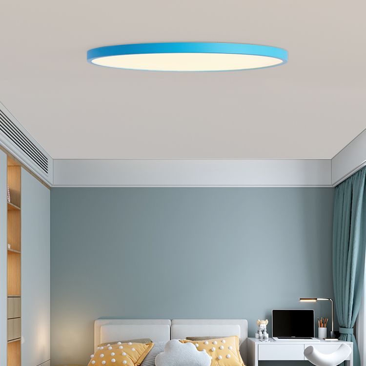 Lámpara de techo de forma redonda de estilo moderno, lámpara montada en techo de metal, 1 luz