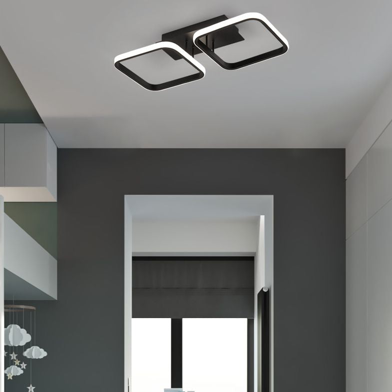 Geometric Semi Flush Mount Light Fixture Contemporary Acrylic Ceiling Mounted Fixture for Hallway