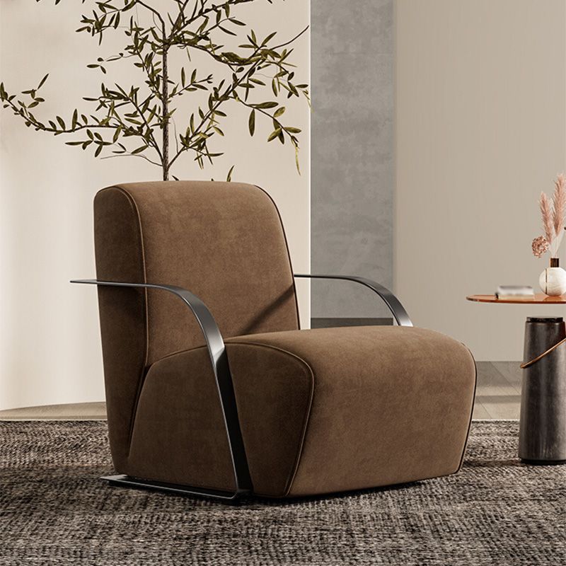 Tight Back Square Arms with Fabric Seat Arms Included Solid Color Arm Chair