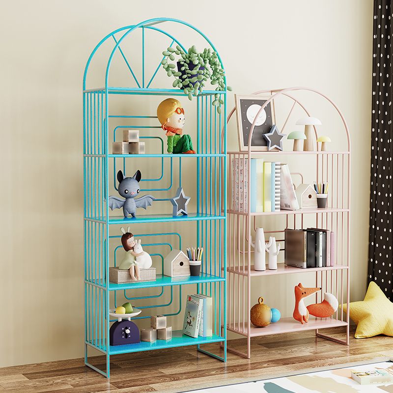 Metal Standard Bookcase Scandinavian Style Open Back Bookshelf