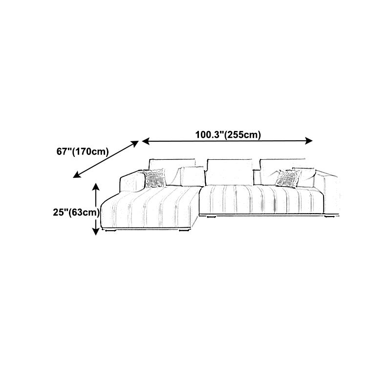 Cushions Faux Leather Square Arm Sofa with Waterproof and Stain Resistant