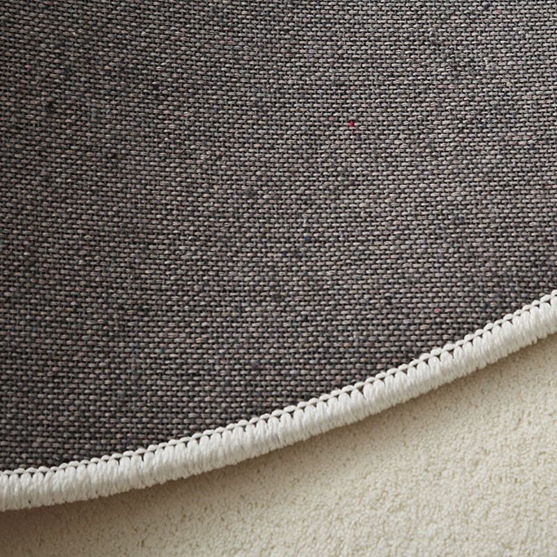 Light Brown Simple Rug Polyester Color Piece Rug Non-Slip Backing Rug for Drawing Room