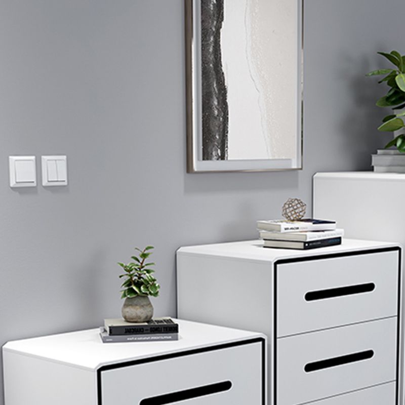 16" W Modern Storage Chest Dresser White Vertical Storage Chest with 3/4/5 Drawers