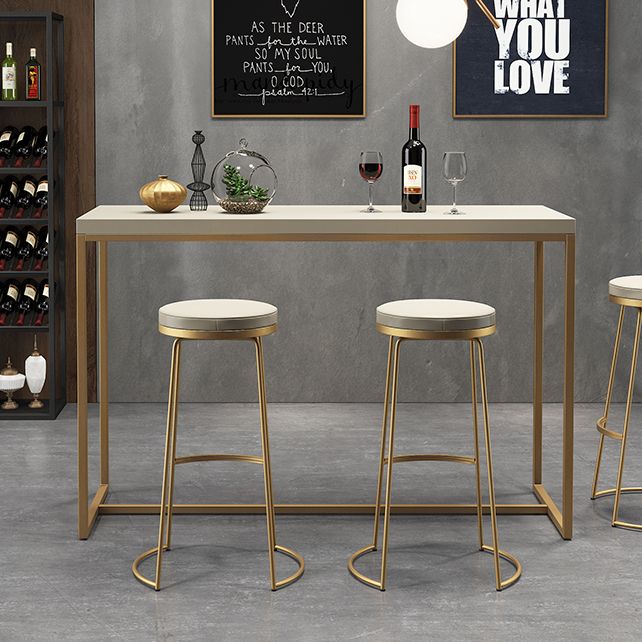 Modern White Wooden Bar Table Dining Table for Kitchen Living Room