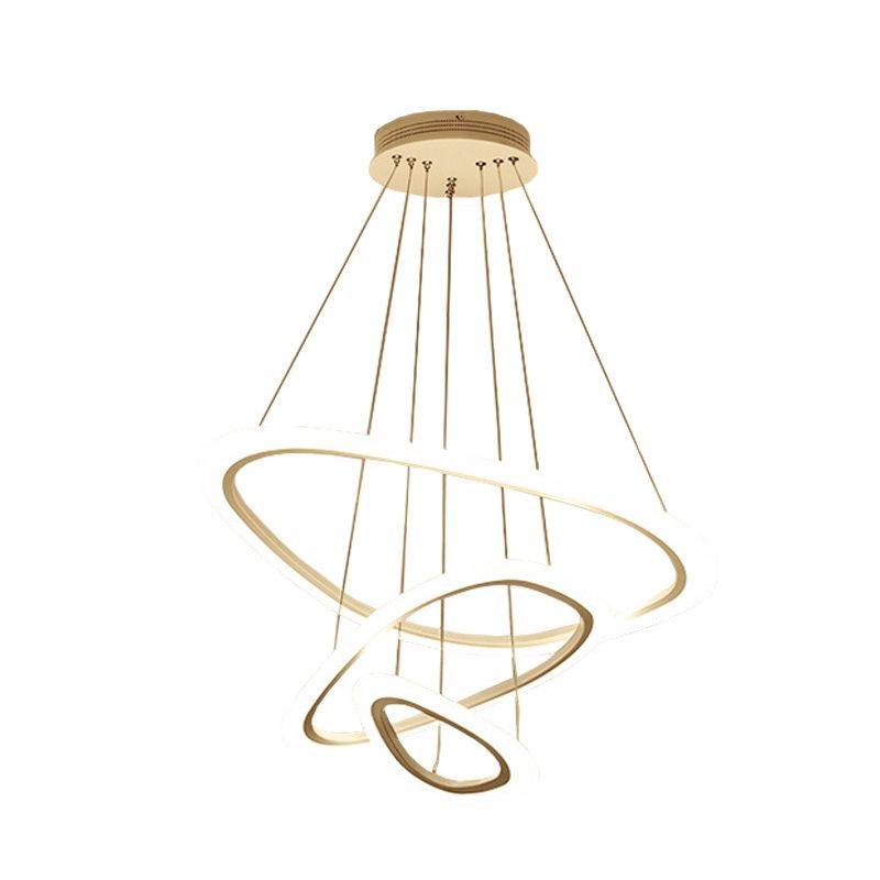 Niveles de múltiples luces arennas colgantes estilo moderno colgante de suspensión de metal luz colgante