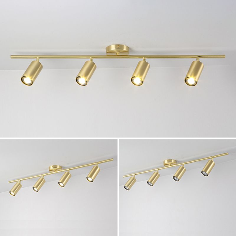 Lámpara de techo de riel cilíndrico Simple y moderna, luz de montaje empotrado de aluminio
