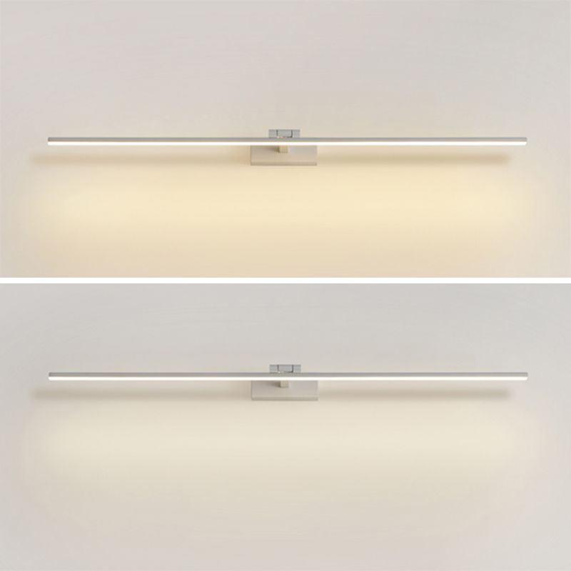 Modern Minimalist Style Linear Wall Mounted Vanity Lights Aluminum 1 Light Vanity Mirror Lights for Bathroom