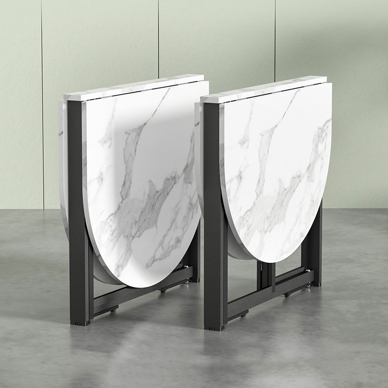 Mesa de comedor de estilo moderno Mesa de comedor ovalada de hoja ovalada para uso doméstico