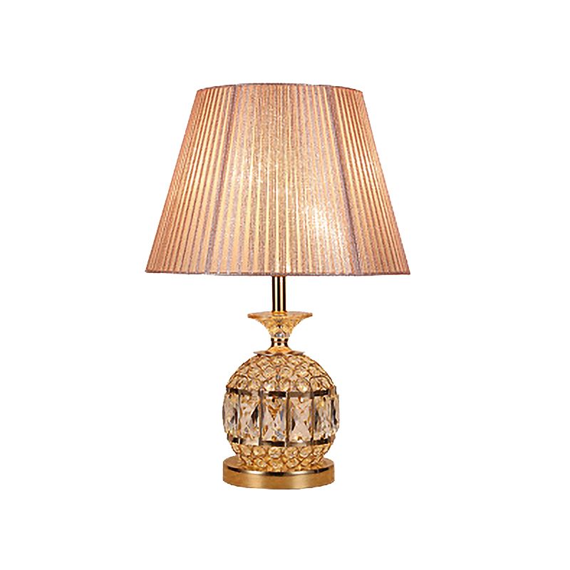 Lampada per ananas contemporanea Lampade cristallo sfaccettato 1 testa di lettura in oro