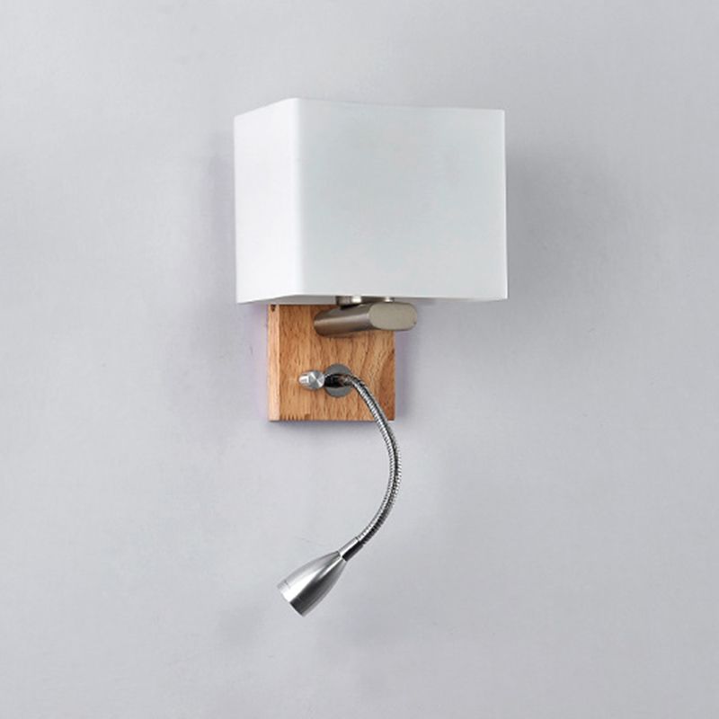 Moderna lámpara rectangular de madera Dispara de pared de pared una lámpara montada en la pared para sala de estar