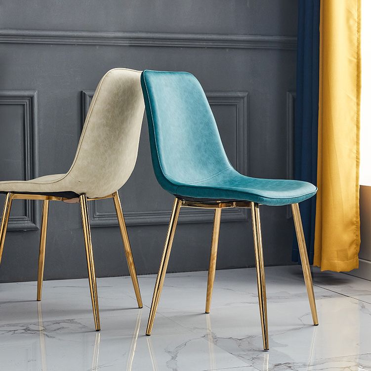Sedie da cucina in stile moderno sedia da pranzo a bracciole con gambe metalliche