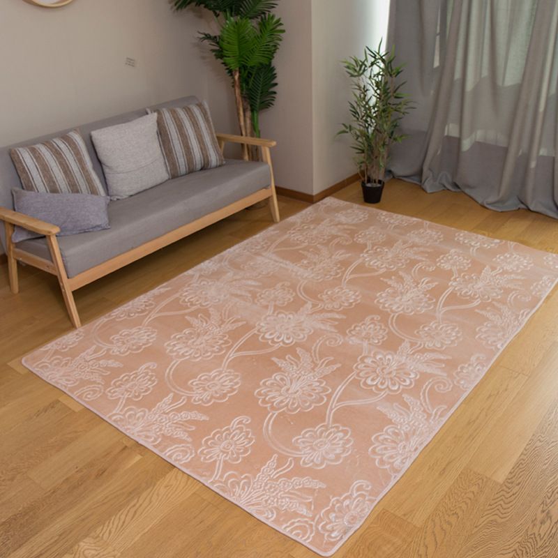 Dark Brown Diamond Rug Polyester Modern Rug Washable Rug for Drawing Room