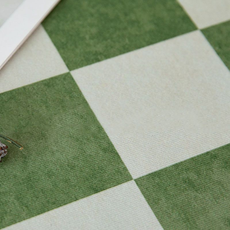 Simplicity Carpet Modern Checkerboard Print Rug Polyester Stain Resistant Area Rug for Living Room