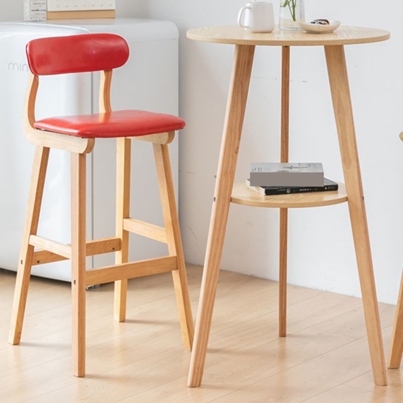 Modern Round Wood Counter Table 1/3 Pieces Bar Table Set for Cafe