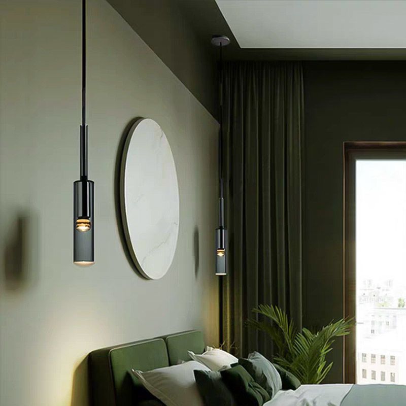 Cylinder Shade Hanging Light Modern Style Pendant Light pour le salon