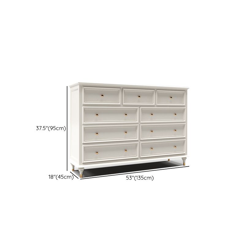 Traditional Storage Chest Solid Wood Dresser with 9/8/7/5 Drawers