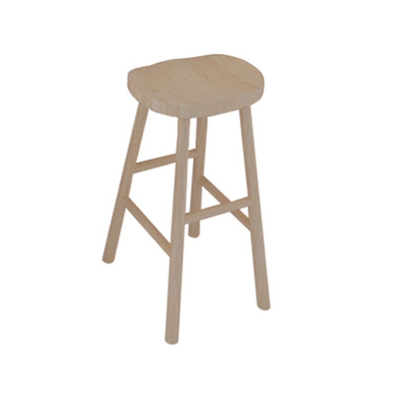 Modern Rectangle Bar Table Set 1/7 Pcs Solid Wood Bar Table and Backless Stools