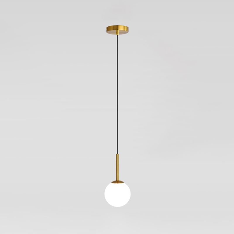Glass Ball Pendant Lighting Fixtures Modern Style 1 Light Suspension Pendant