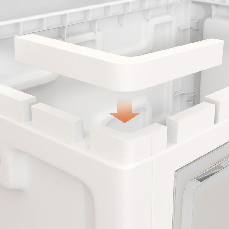 Contemporary Hinged Storage Cabinet Plastic Wardrobe Armoire