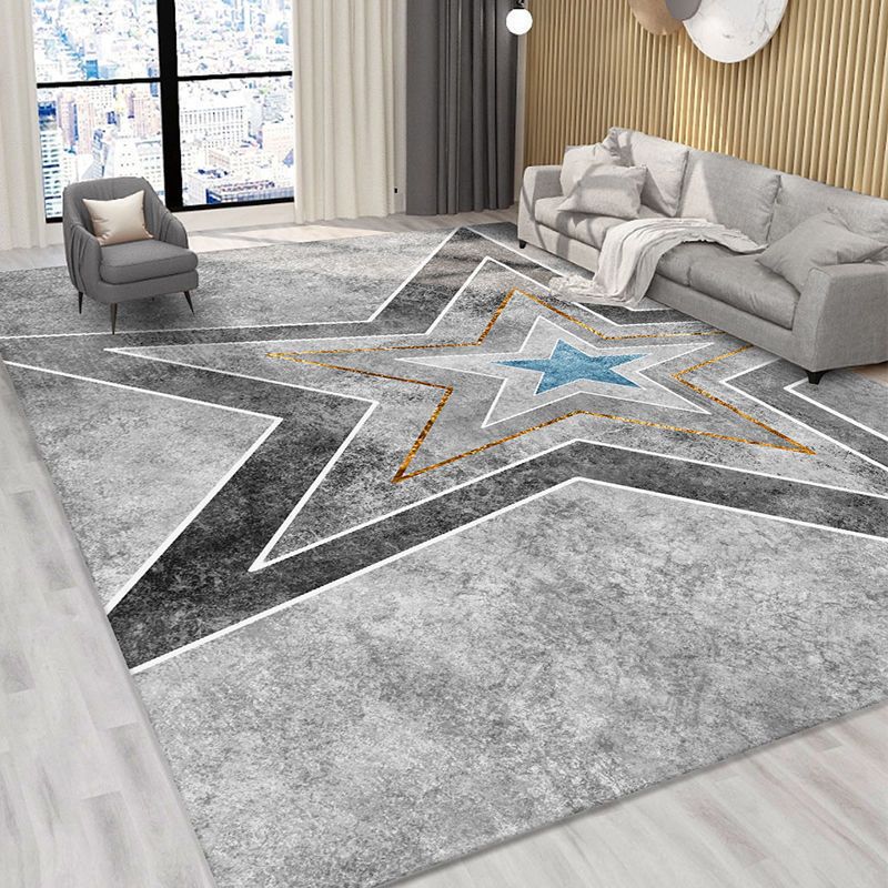 Gorgeous Area Carpet Modern Washable Carpet Polyester Indoor Rug with Non-Slip Backing
