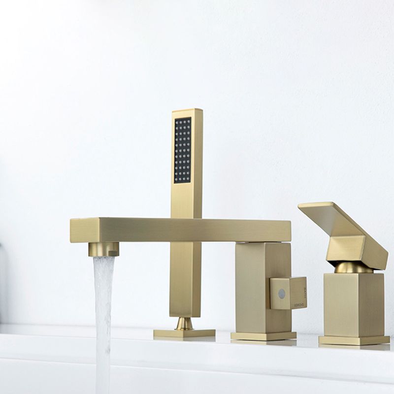 Deck Mounted Bathroom Faucet Modern Style Metal Bathroom Faucet
