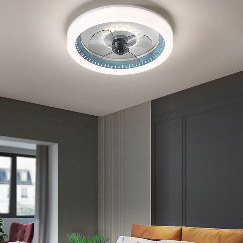 Modern Ceiling Fan Light LED Ceiling Mount Lamp with Acrylic Shade for Kid's Room