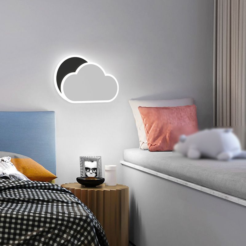 Modern LED Wall Lamp Children Wall Mount Lamp with Acrylic Shade for Bedroom