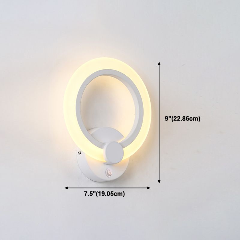 Modern Style Geometric Sconce Light Fixtures Metal 1 Light Wall Mounted Lighting