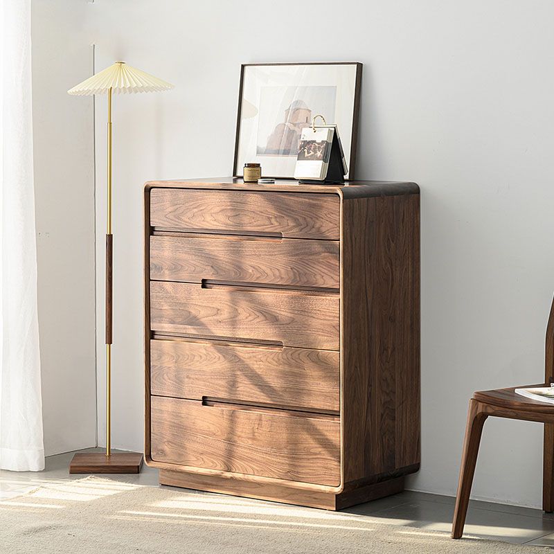 Modern Storage Chest Solid Wood Storage Chest Dresser with 5 Drawers
