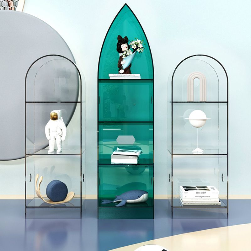 Modern Closed Back Standard Bookshelf Acrylic Bookcase for Study Room