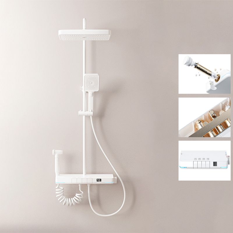 Modern Shower System Brass Slide Bar Included Wall Mounted Shower Set