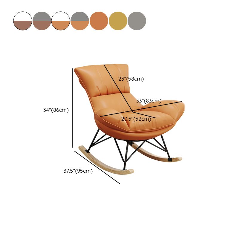 Modern Cushions Rocker Chair Metal Frame Dirt Resistant Spindle Rocker Chair