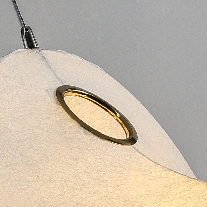 Weiß 1 Licht moderne Einfachheit Hanging Lamp Kit Seidenanhänger für Schlafzimmer