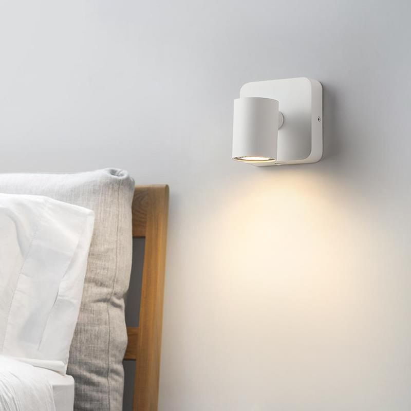 Metal Cylinder Wall Mount Lamp Simple 1 Light Wall Mounted Light Fixture for Bedroom