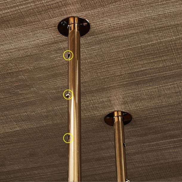 Gold Steel Hanging Wine Holder with Glass Holder & Storage Shelf