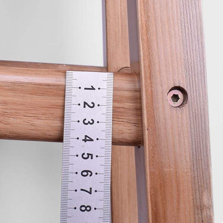 Telón de barras de madera de diseño contemporáneo para taburetes sin espalda para el hogar con base de madera