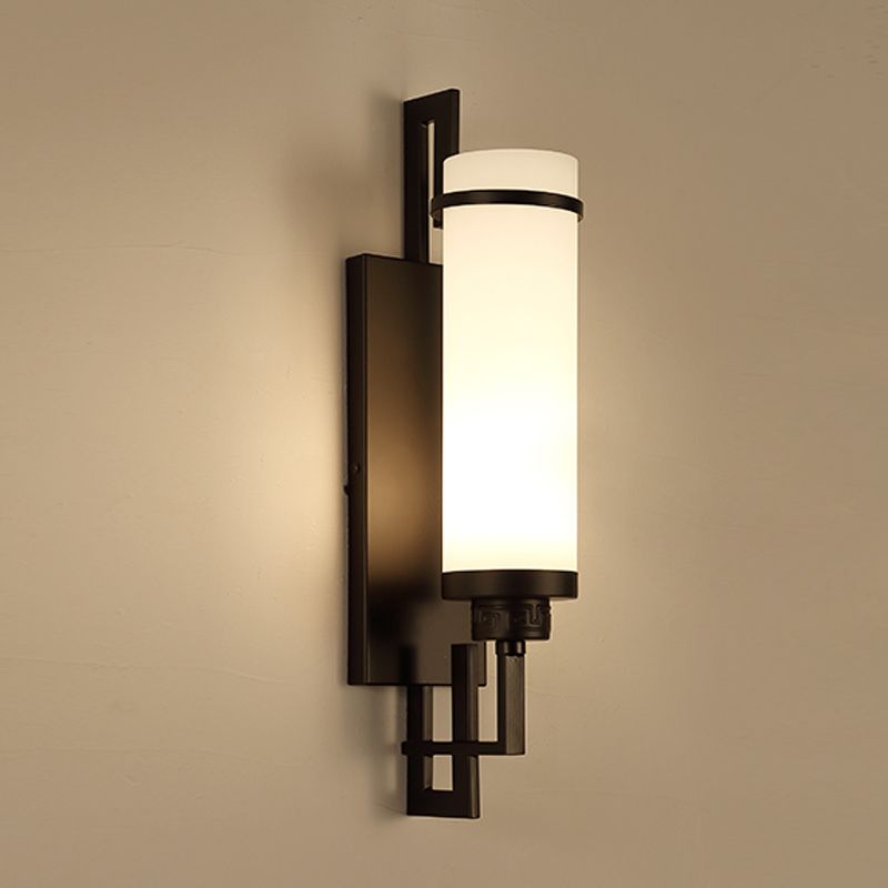 Modern Vanity Lights Milky Glass Vanity Wall Light Fixture for Bathroom