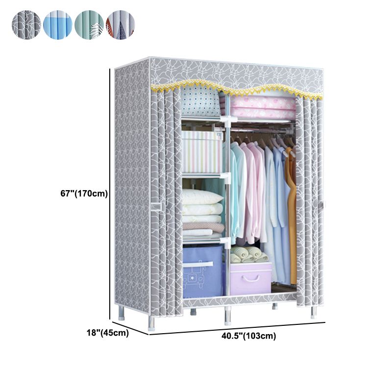 Contemporary Wardrobe Armoire with Legs Metal Wardrobe Cabinet