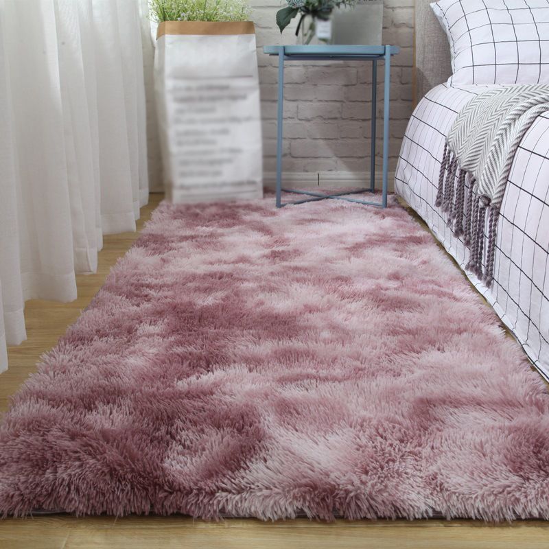 Creative Tie-dyed Rug Funky Shag Indoor Carpet Polyester Non-Slip Backing Rug for Home Decoration