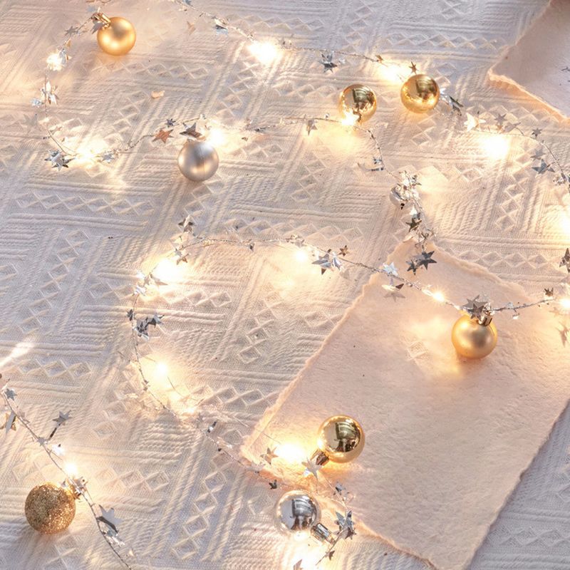 Modern Metal Rope Light LED Christmas Decorative Lights with Switch for Bedroom