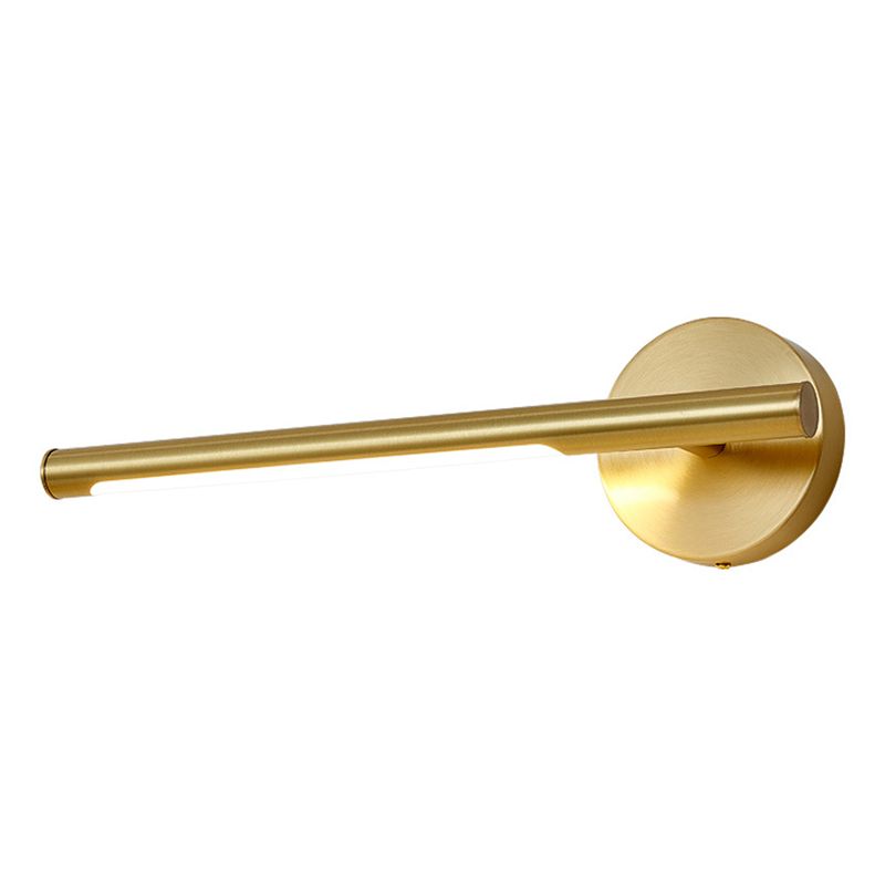 Modern Minimalist Style Linear Flush Mount Wall Sconce Copper Wall Mounted Vanity Lights in Gold Finish