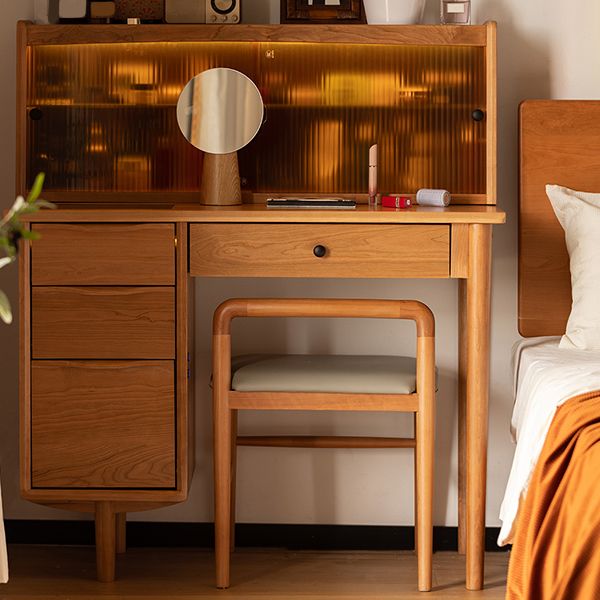Standing Drawers Included Bedroom Vanity Table with Makeup Table and Stool